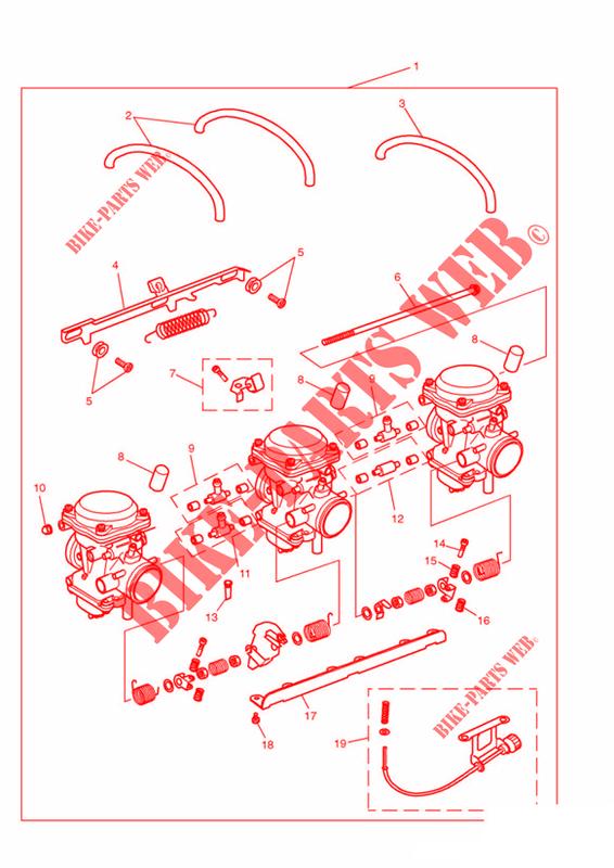 VERGASER   3 ZYLINDER   US CAL VON MOTORNUMMER 55616 für Triumph TROPHY