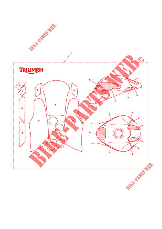LACK   SCHUTZ   SATZ TYP 17 für Triumph SPEED TRIPLE R