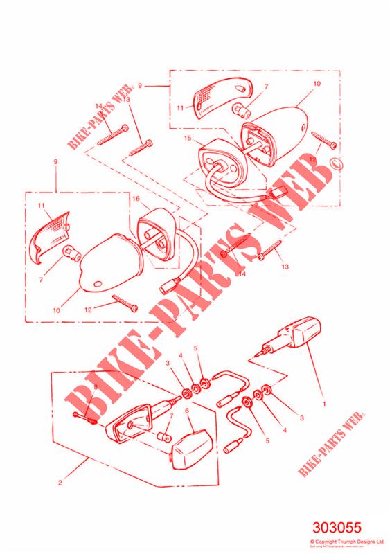 BLINKER   SPRINT EXECUTIVE für Triumph SPRINT CARBS